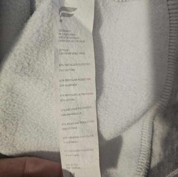 Fabletics Mock Neck Fleece Sweatshirt Med Oversized Activewear Athleisure Lounge - Picture 7 of 8